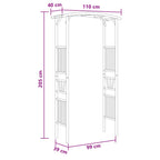 vidaXL Gartenbogen Natur 110 x 40 x 205 cm Bambus