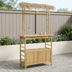 vidaXL Outdoor Bartisch Natur 110 x 50 x 209 cm Bambus