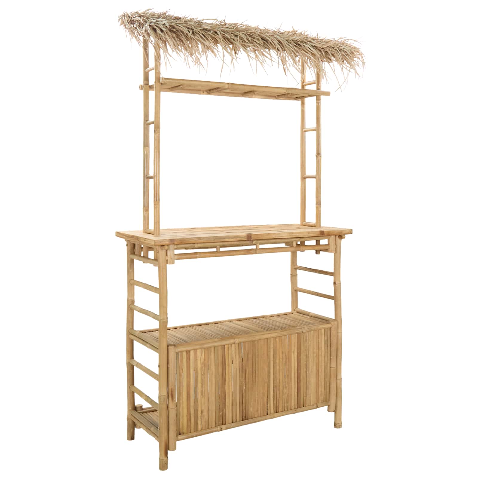 vidaXL Outdoor Bartisch Natur 110 x 50 x 209 cm Bambus