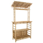 vidaXL Outdoor Bartisch Natur 110 x 50 x 209 cm Bambus