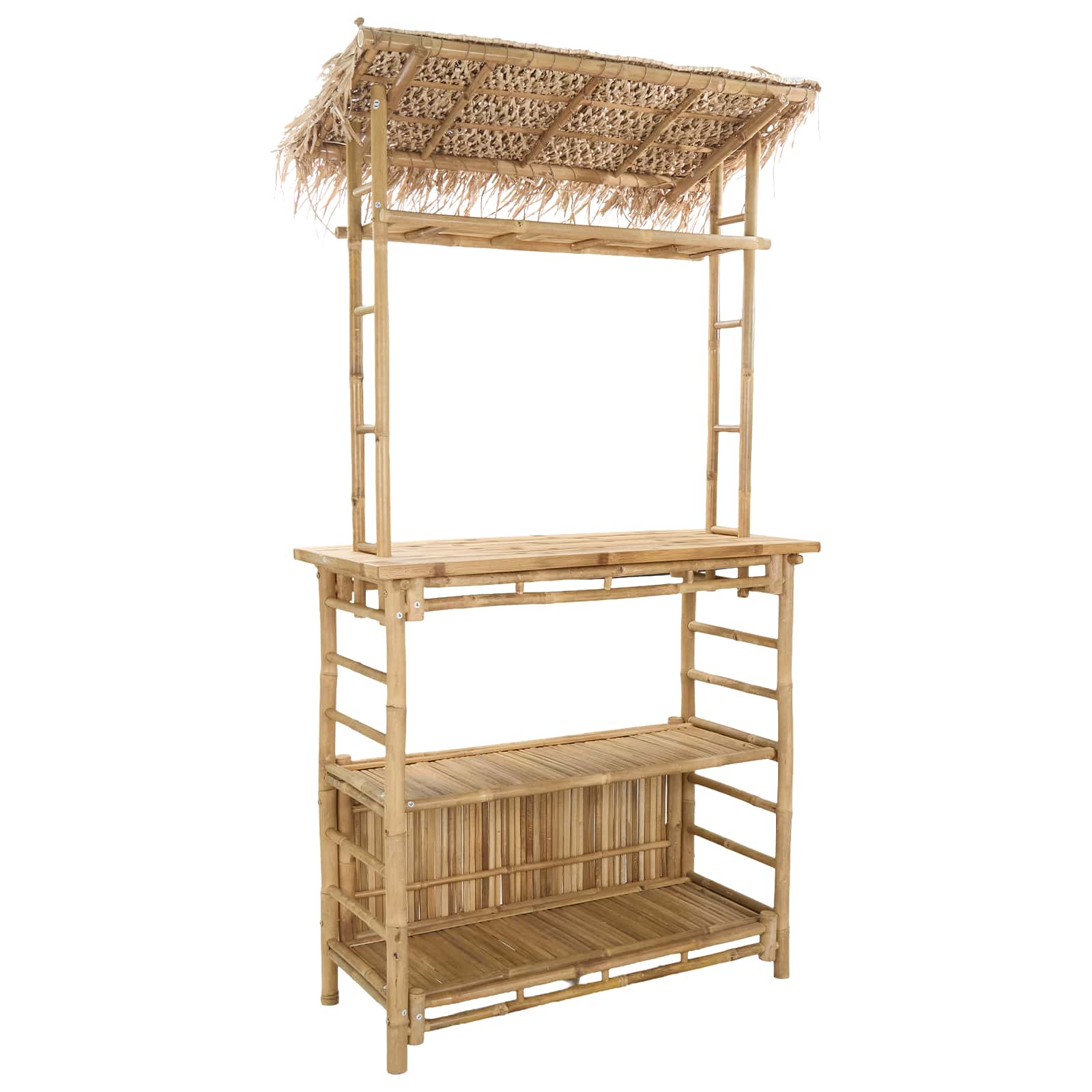 vidaXL Outdoor Bartisch Natur 110 x 50 x 209 cm Bambus