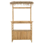 vidaXL Outdoor Bartisch Natur 110 x 50 x 209 cm Bambus