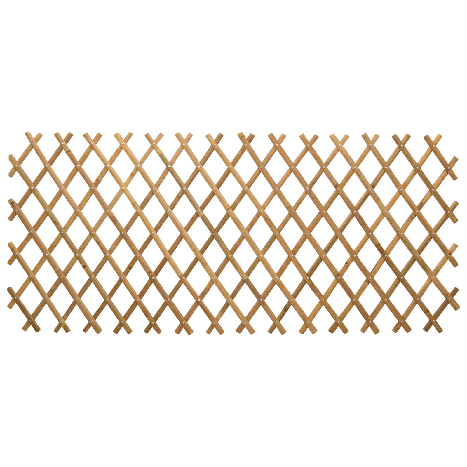 vidaXL Erweiterbares Spalierzaun 2 pcs Hellbraun 100 x 105 cm Bambus