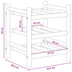 vidaXL Weinregal Natur 32,5 x 29,5 x 36 cm Bambus