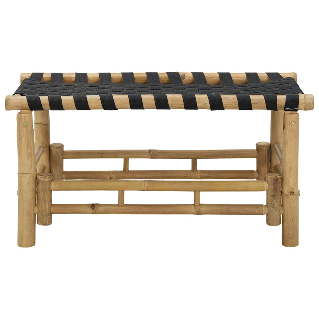 vidaXL Gartenbank 80 x 38 x 40 cm Bambus Natur Rechtwinklig