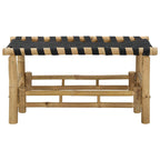vidaXL Gartenbank 80 x 38 x 40 cm Bambus Natur Rechtwinklig