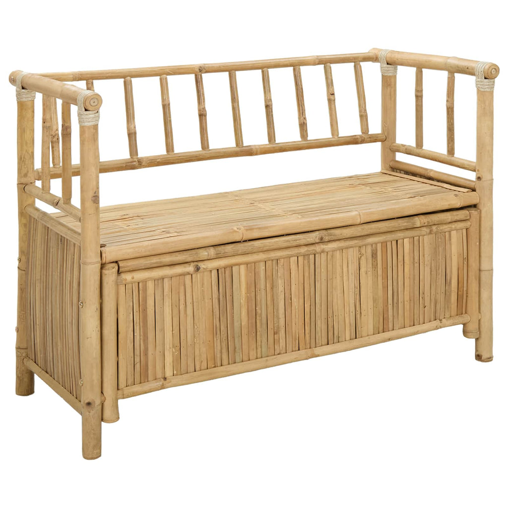 vidaXL Garten-Aufbewahrungsbank 110 x 47 x 80 cm Bambus Natur