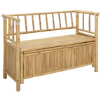 vidaXL Garten-Aufbewahrungsbank 110 x 47 x 80 cm Bambus Natur