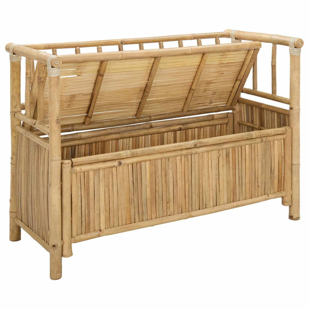 vidaXL Garten-Aufbewahrungsbank 110 x 47 x 80 cm Bambus Natur
