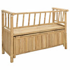 vidaXL Garten-Aufbewahrungsbank 110 x 47 x 80 cm Bambus Natur