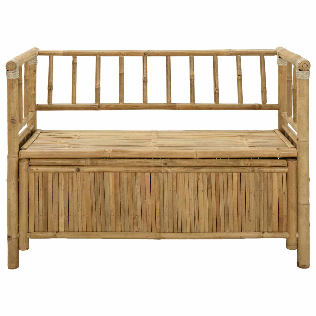 vidaXL Garten-Aufbewahrungsbank 110 x 47 x 80 cm Bambus Natur