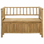 vidaXL Garten-Aufbewahrungsbank 110 x 47 x 80 cm Bambus Natur
