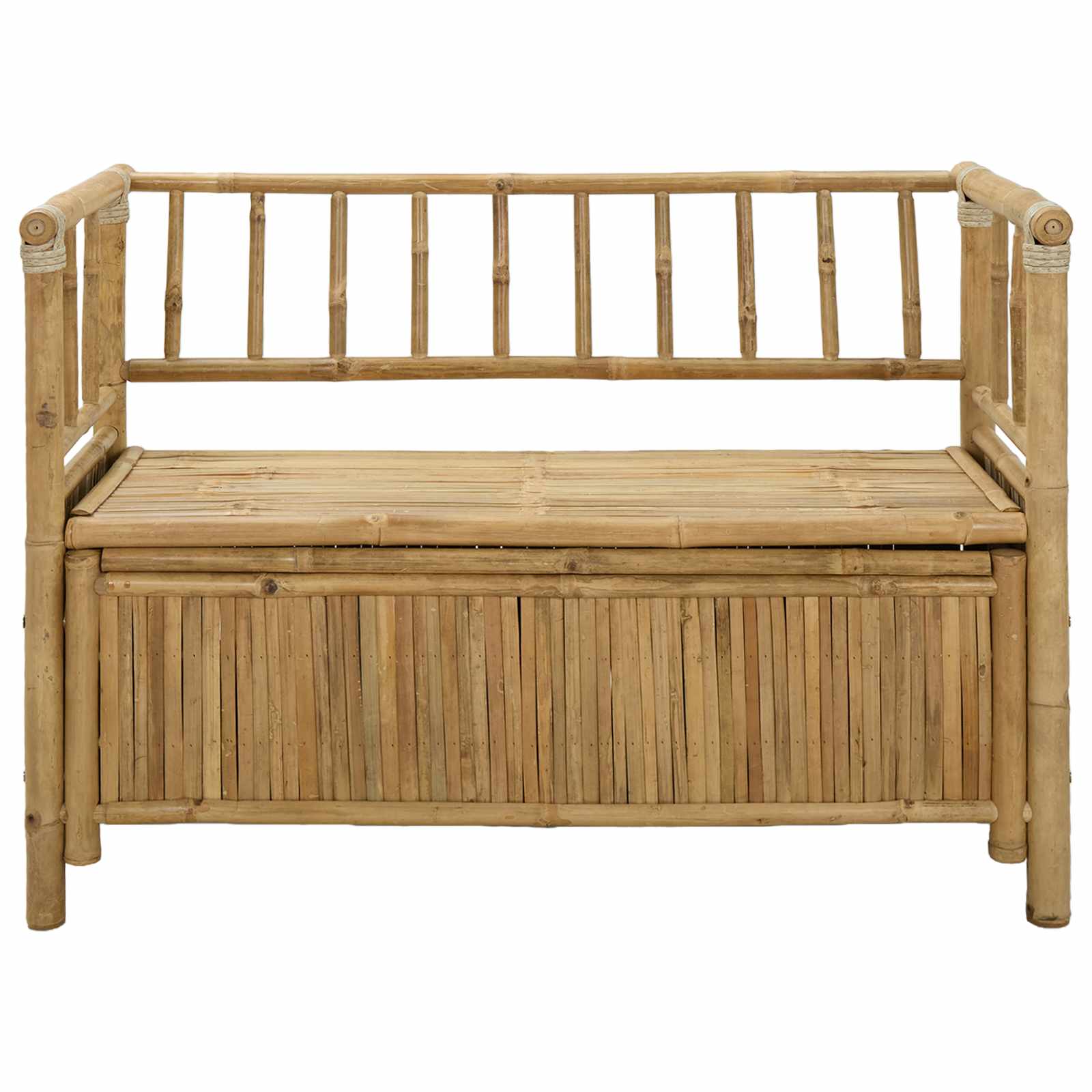 vidaXL Garten-Aufbewahrungsbank 110 x 47 x 80 cm Bambus Natur