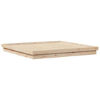 vidaXL Bettrahmen Natur 200 x 200 cm Massives Kiefernholz