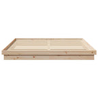 vidaXL Bettrahmen Natur 200 x 200 cm Massives Kiefernholz
