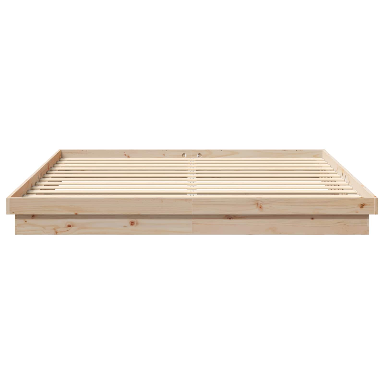 vidaXL Bettrahmen Natur 200 x 200 cm Massives Kiefernholz