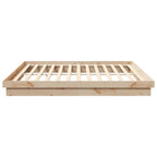 vidaXL Bettrahmen Natur 200 x 200 cm Massives Kiefernholz