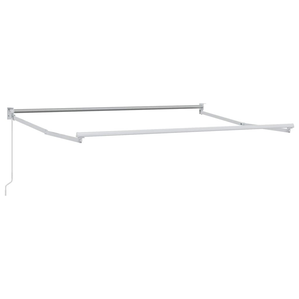 vidaXL Manueller ausziehbarer Sonnenschirmrahmen Weiß 2,5 x 2 m