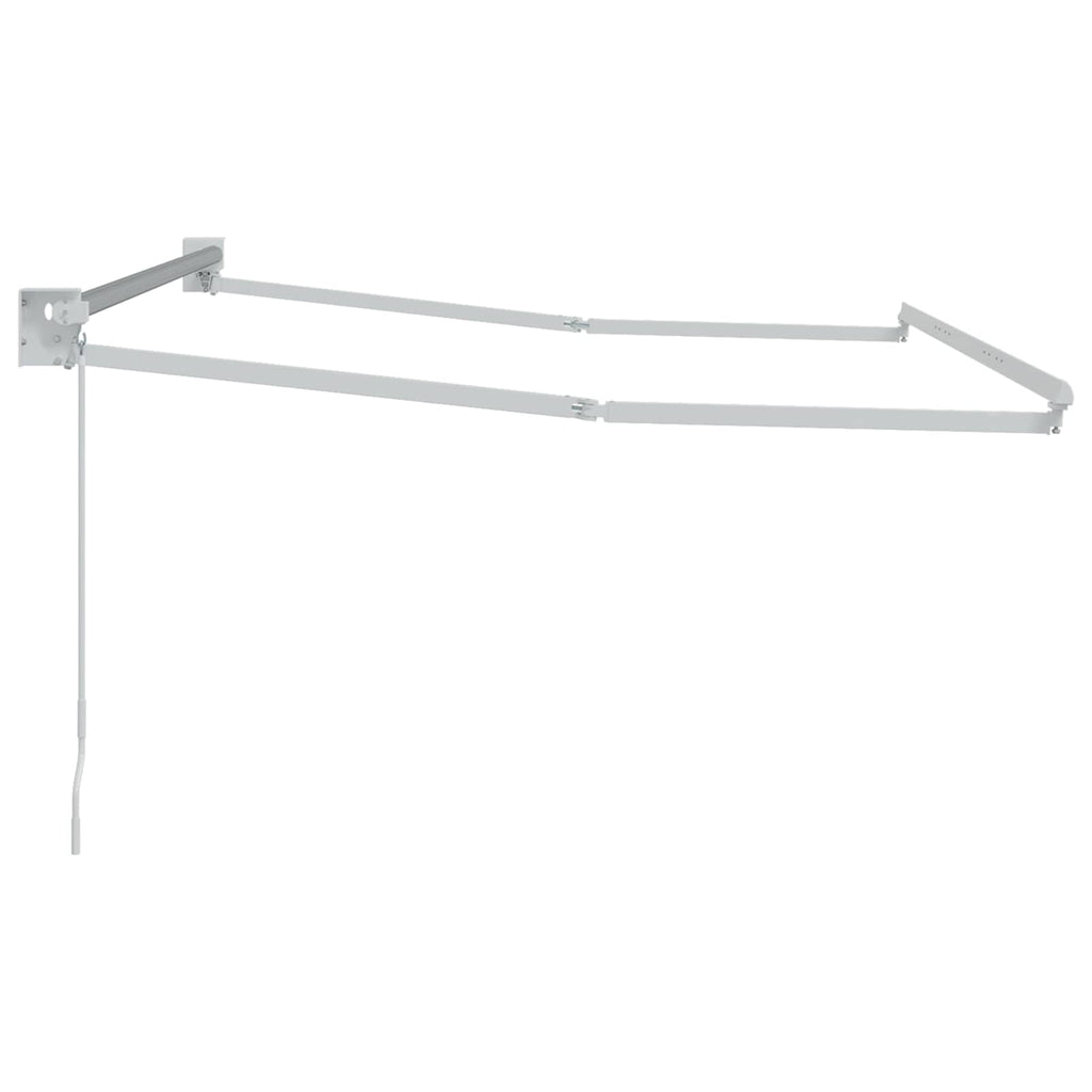 vidaXL Manueller ausziehbarer Sonnenschirmrahmen Weiß 2,5 x 2 m
