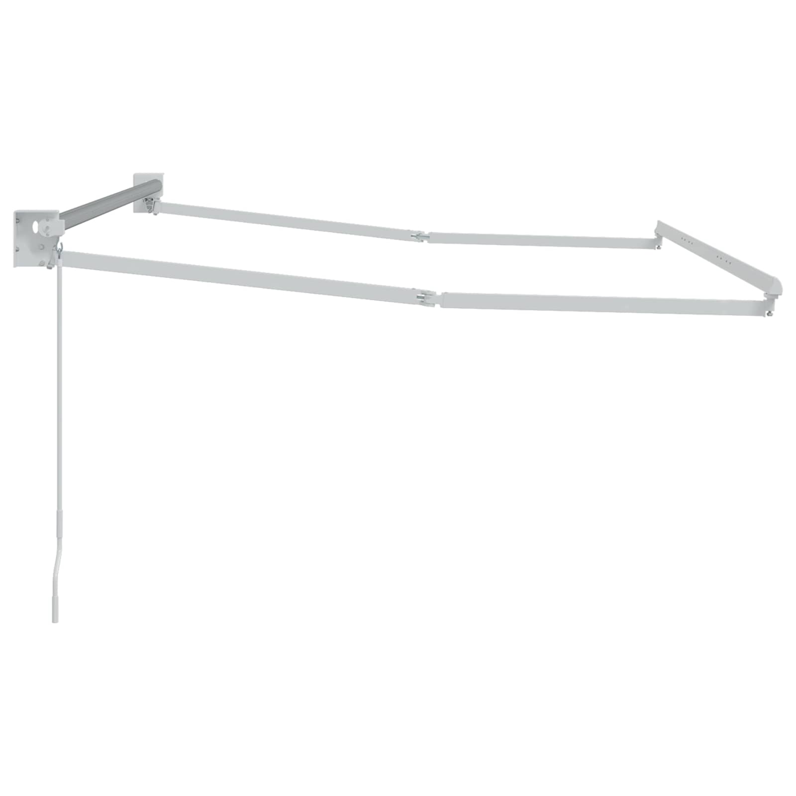 vidaXL Manueller ausziehbarer Sonnenschirmrahmen Weiß 2,5 x 2 m