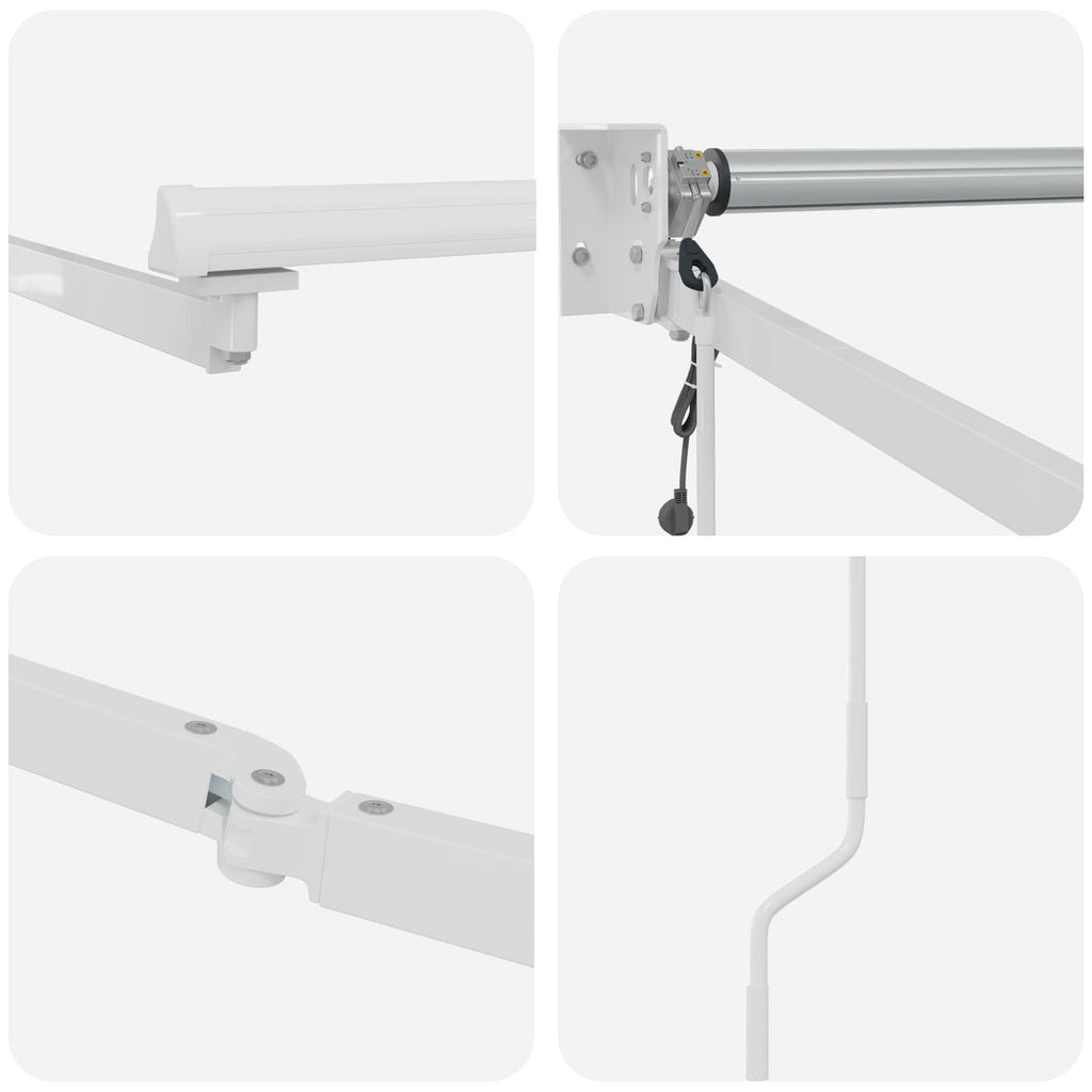 vidaXL Elektrisches Markisenrahmen Weiß 2,5 x 2 m Aluminium