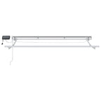 vidaXL Manueller Markisenrahmen mit LEDs Weiß 2,5 x 2 m Aluminium