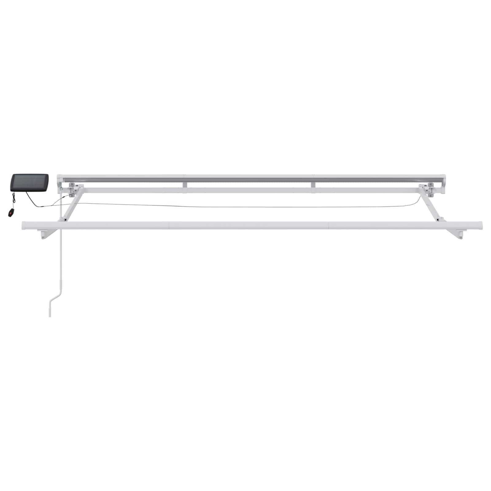 vidaXL Manueller Markisenrahmen mit LEDs Weiß 2,5 x 2 m Aluminium