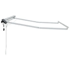 vidaXL Manueller Markisenrahmen mit LEDs Weiß 2,5 x 2 m Aluminium
