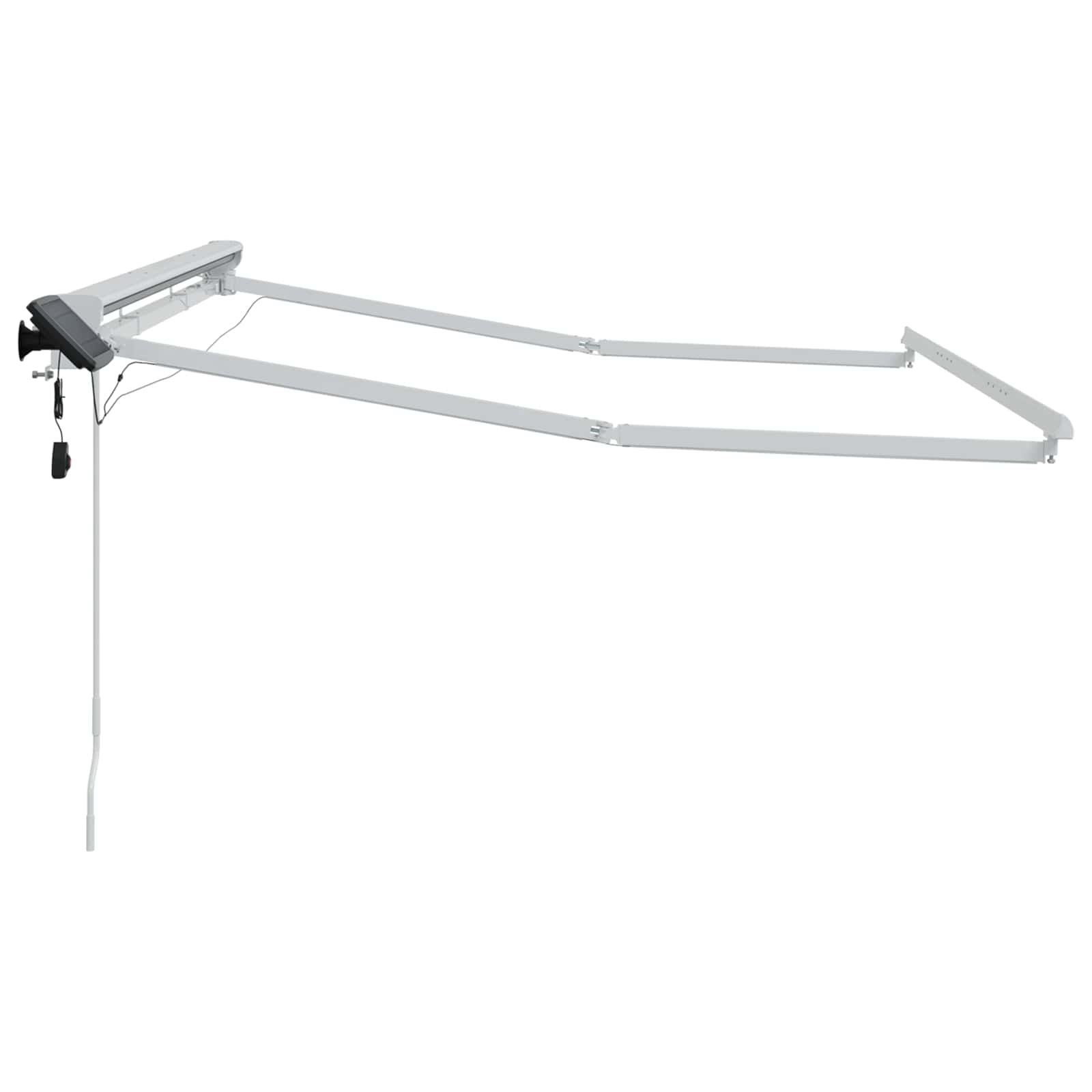 vidaXL Manueller Markisenrahmen mit LEDs Weiß 2,5 x 2 m Aluminium