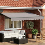 vidaXL Manueller Markisenrahmen mit LEDs Anthrazit 3,5 x 2,5 m
