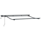vidaXL Manueller Markisenrahmen mit LEDs Anthrazit 3,5 x 2,5 m