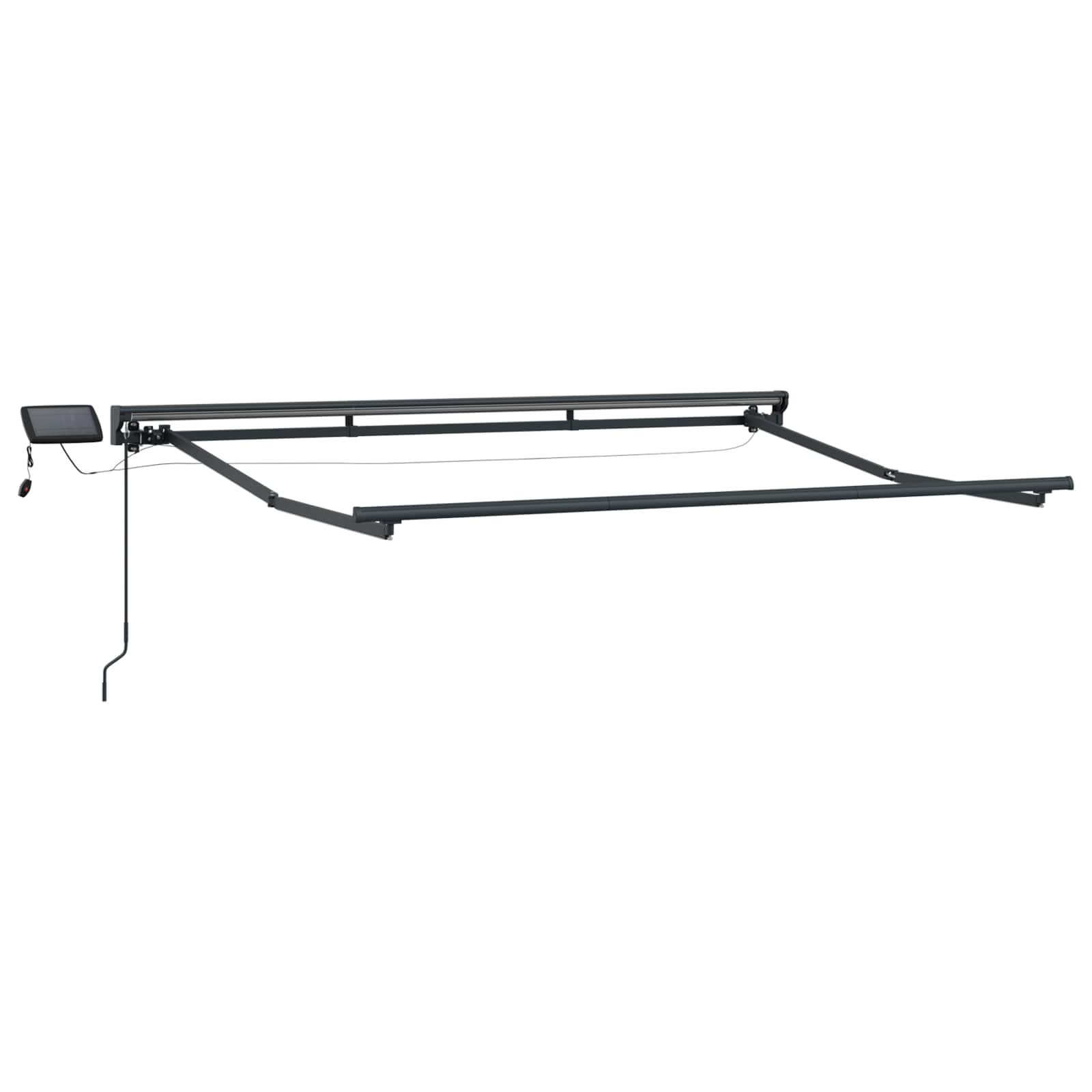 vidaXL Manueller Markisenrahmen mit LEDs Anthrazit 3,5 x 2,5 m