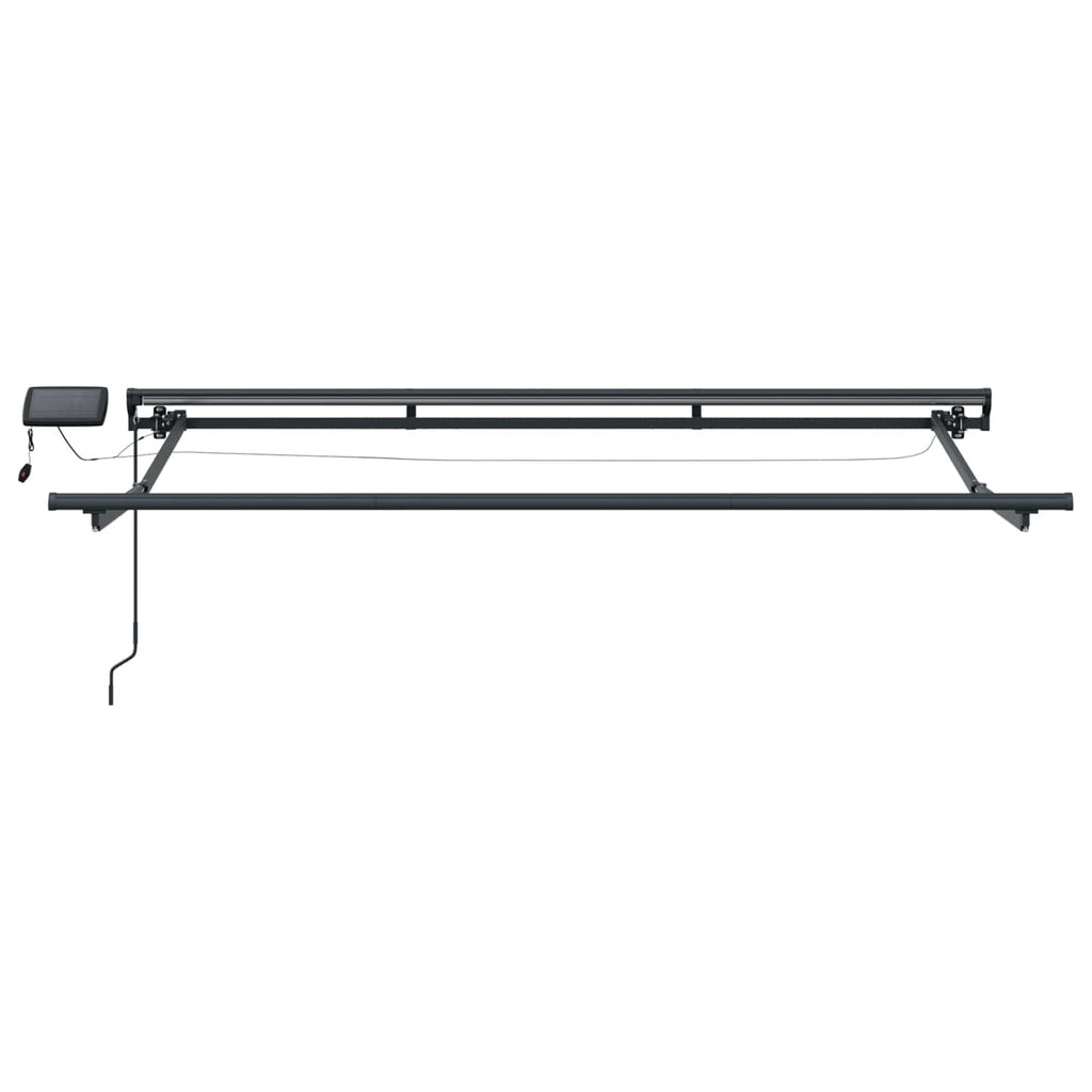 vidaXL Manueller Markisenrahmen mit LEDs Anthrazit 3,5 x 2,5 m