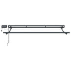 vidaXL Manueller Markisenrahmen mit LEDs Anthrazit 3,5 x 2,5 m