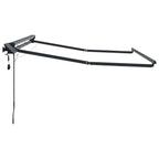 vidaXL Manueller Markisenrahmen mit LEDs Anthrazit 3,5 x 2,5 m