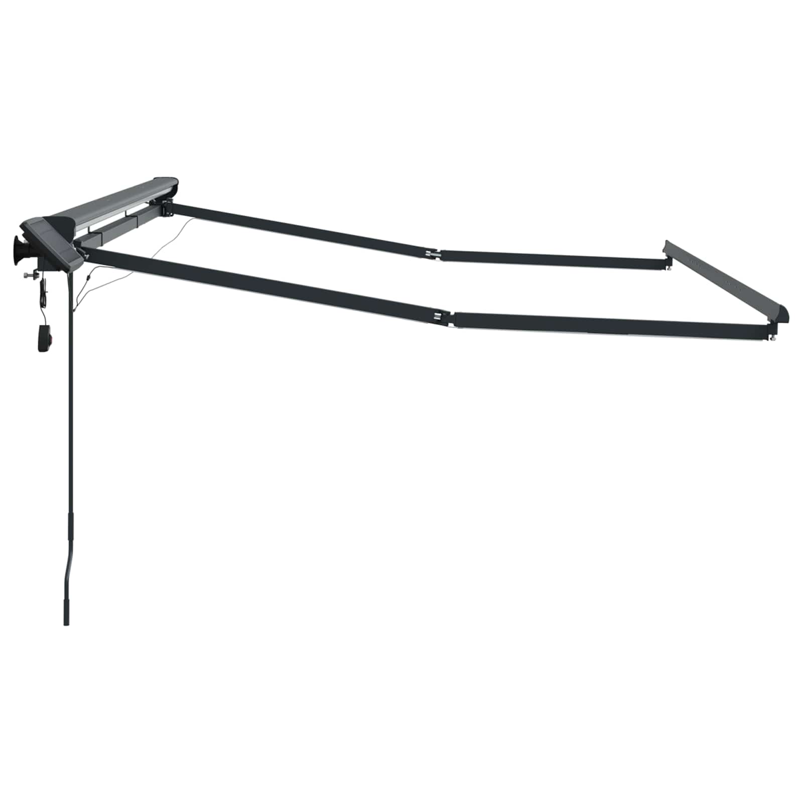 vidaXL Manueller Markisenrahmen mit LEDs Anthrazit 3,5 x 2,5 m