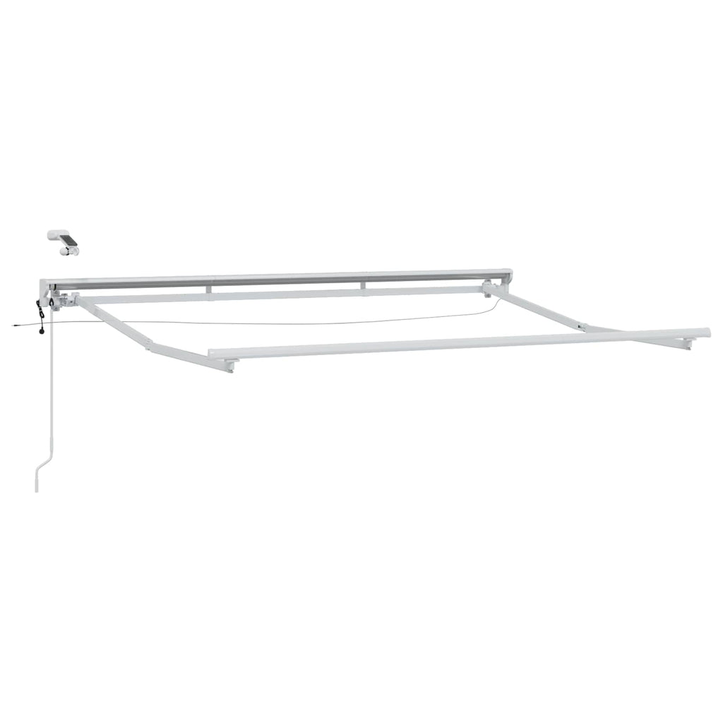vidaXL Elektrische Markisenrahmen mit LEDs Weiß 2,5 x 2 m Aluminium