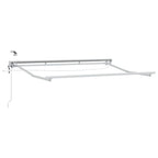 vidaXL Elektrische Markisenrahmen mit LEDs Weiß 2,5 x 2 m Aluminium