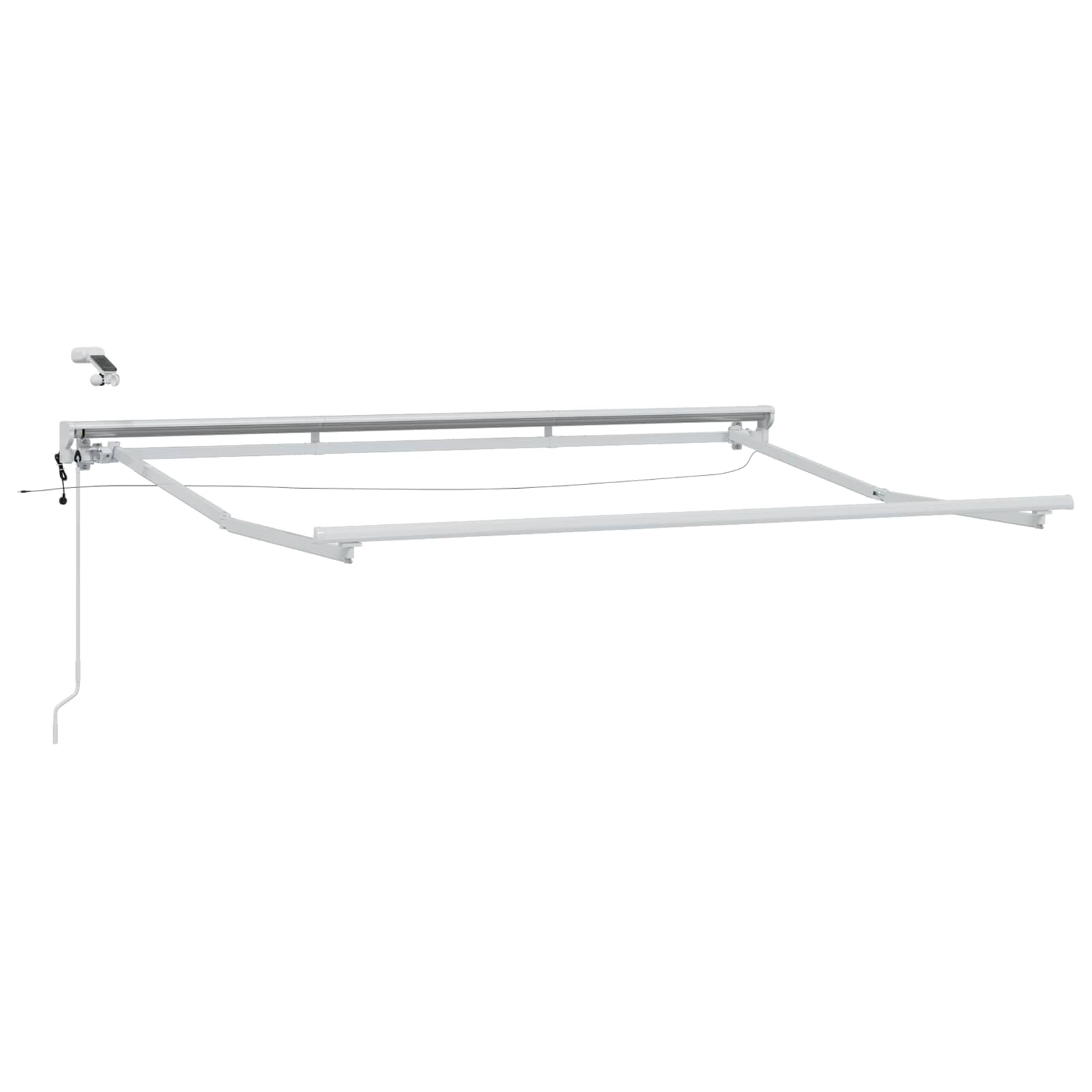 vidaXL Elektrische Markisenrahmen mit LEDs Weiß 2,5 x 2 m Aluminium