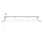 vidaXL Elektrische Markisenrahmen mit LEDs Weiß 2,5 x 2 m Aluminium