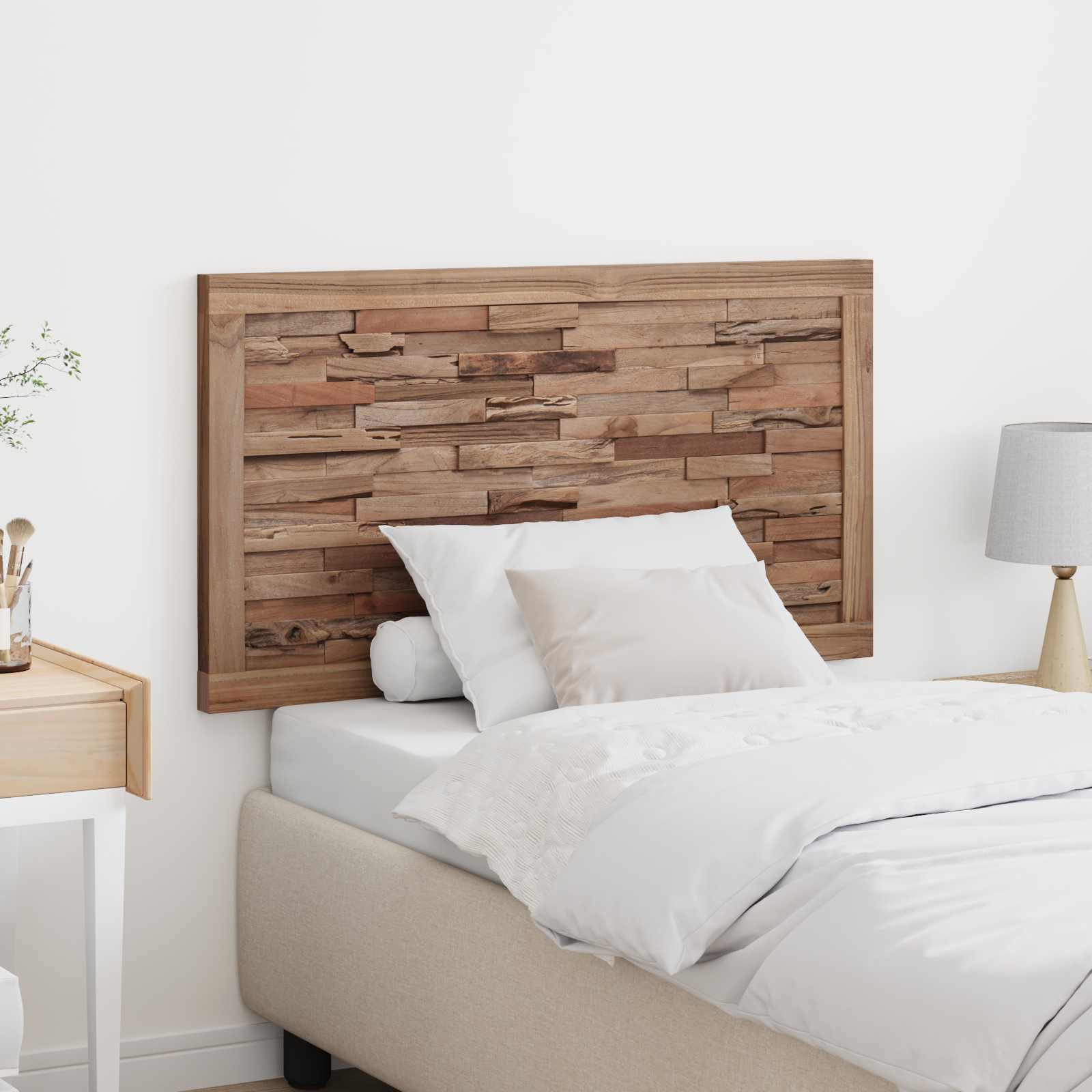 vidaXL Kopfteil Natur Massivholz Teak