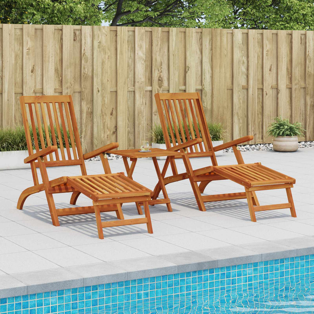 vidaXL Liegestuhl zum Verstellen und Klappen 2 pcs 55 x 146 x 91 cm