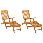 vidaXL Liegestuhl zum Verstellen und Klappen 2 pcs 55 x 146 x 91 cm
