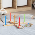 vidaXL Ringwurfspielset Mehrfarbig 41 x 41 x 16 cm Massivholz Kiefer