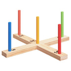 vidaXL Ringwurfspielset Mehrfarbig 41 x 41 x 16 cm Massivholz Kiefer