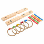 vidaXL Ringwurfspielset Mehrfarbig 41 x 41 x 16 cm Massivholz Kiefer