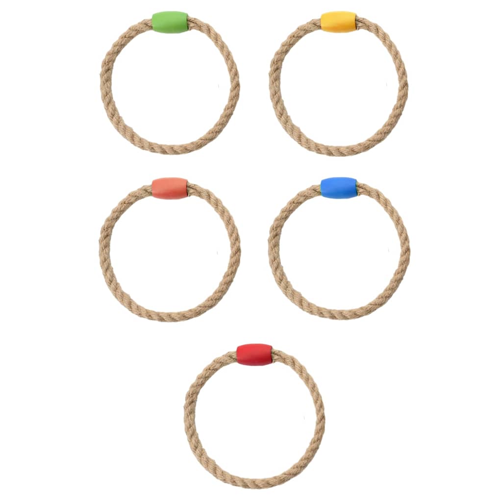 vidaXL Ringwurfspielset Mehrfarbig 41 x 41 x 16 cm Massivholz Kiefer