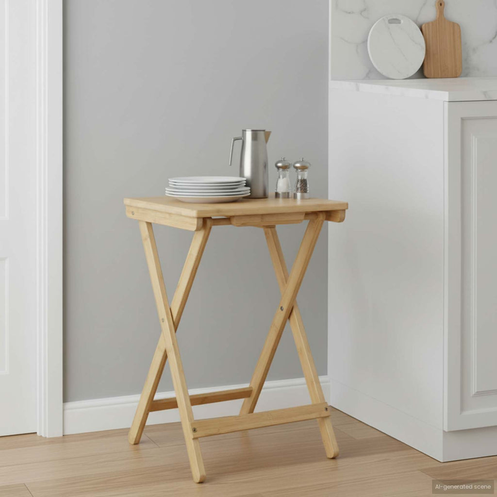 vidaXL Küchentisch Natur 40 x 30 x 53,5 cm Bambus