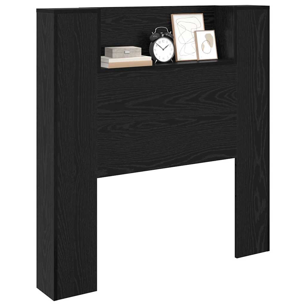 vidaXL Kopfteil Schwarze Eiche Holzwerkstoff