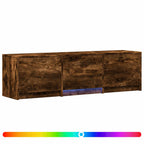 vidaXL Fernsehschrank mit LED Geräucherte Eiche 140 x 34 x 40 cm